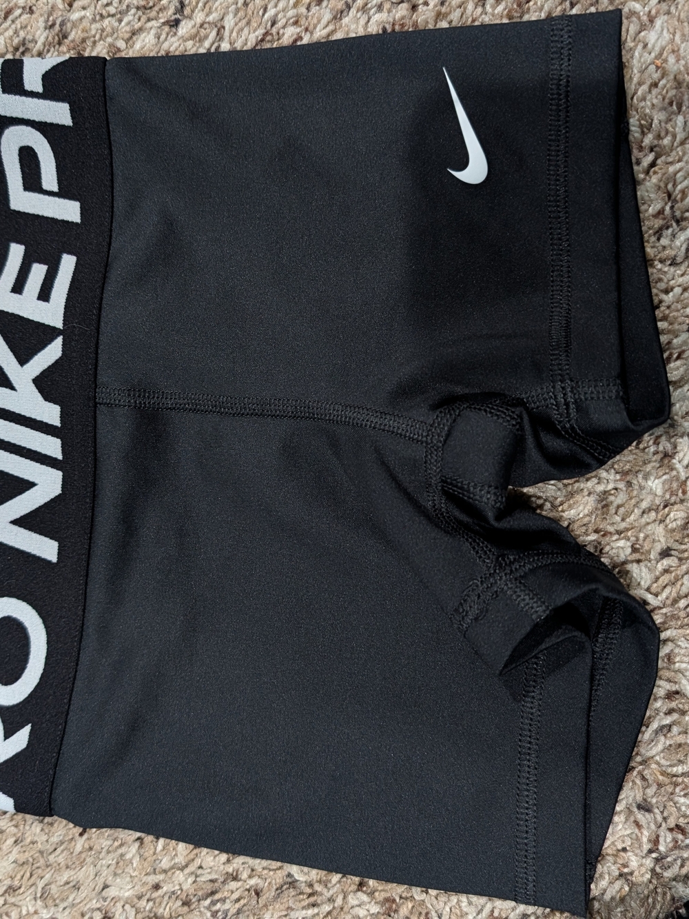 Nike Black Shorts with White Swoosh